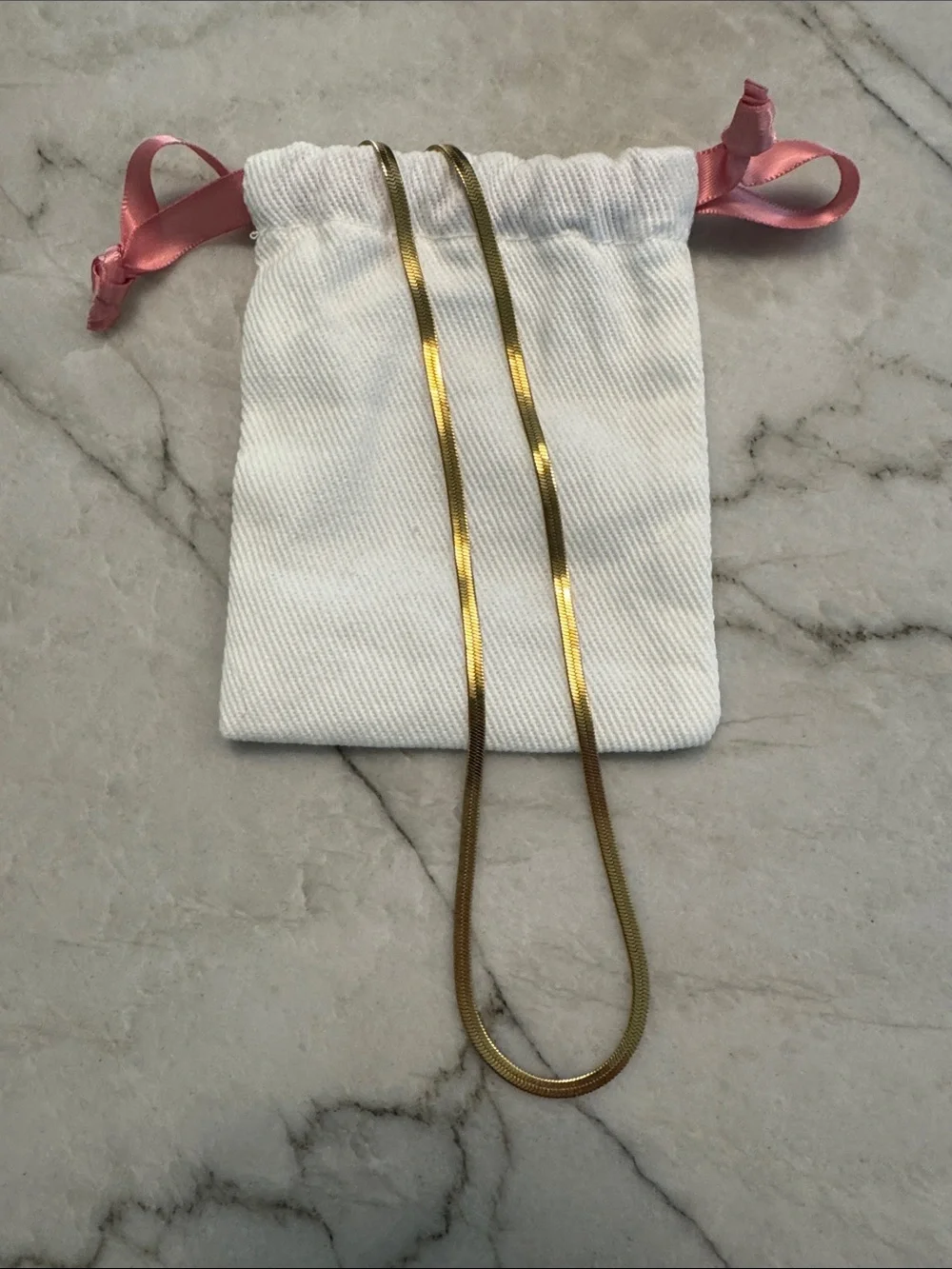 Ana Luisa Herringbone 14K Gold-Plated Women's Snake Chain Necklace
